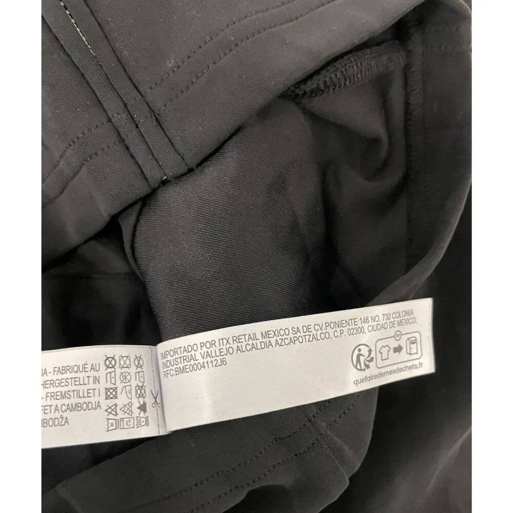 Oysho Womens Jacket XS Black High Neck full Zip Adjustable Waist 0540/791 NWT